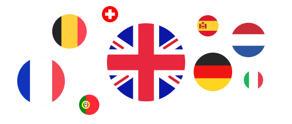 Bilden visar sydeuropeiska flaggor.