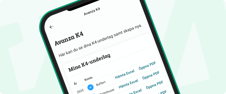 En bild som visar K4-underlaget i appen